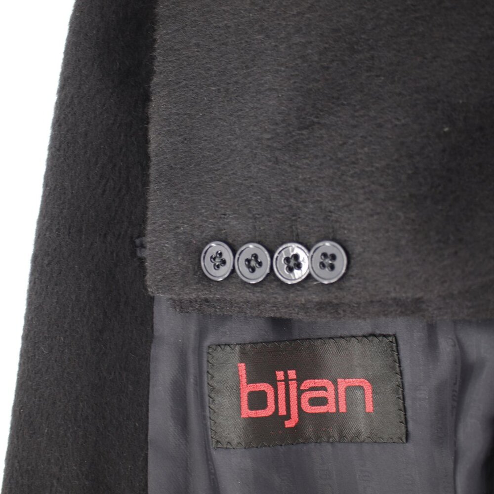 Bijan sport coat Mens 38C 100% Alpaca 2 button single breasted black notch lapel